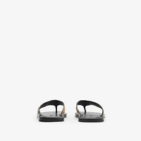 Check Pavilion Sandals​ in Sand - Men, Nylon | Burberry® Official