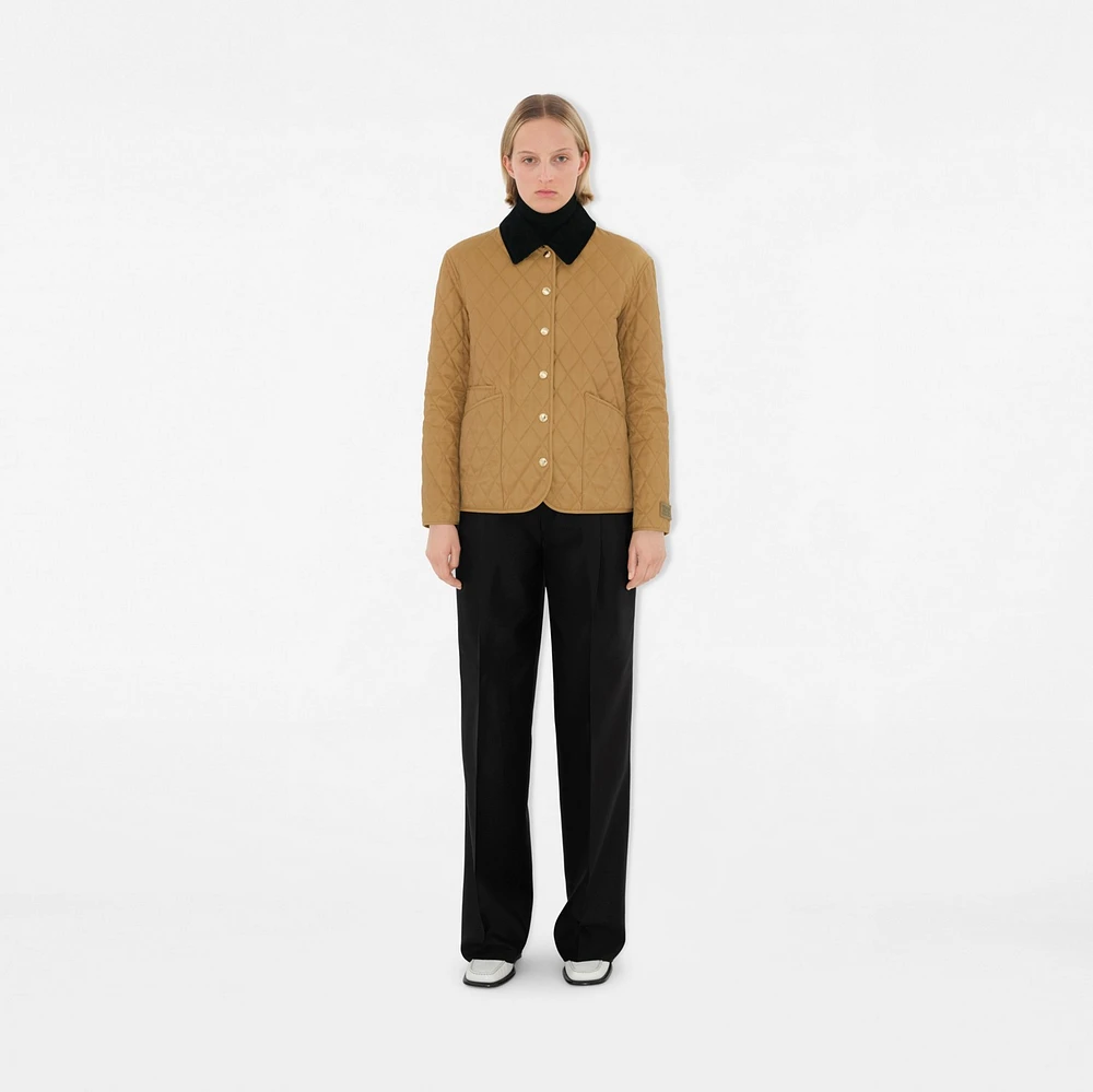 Quilted Barn Jacket in Camel - Women | Burberry® Official