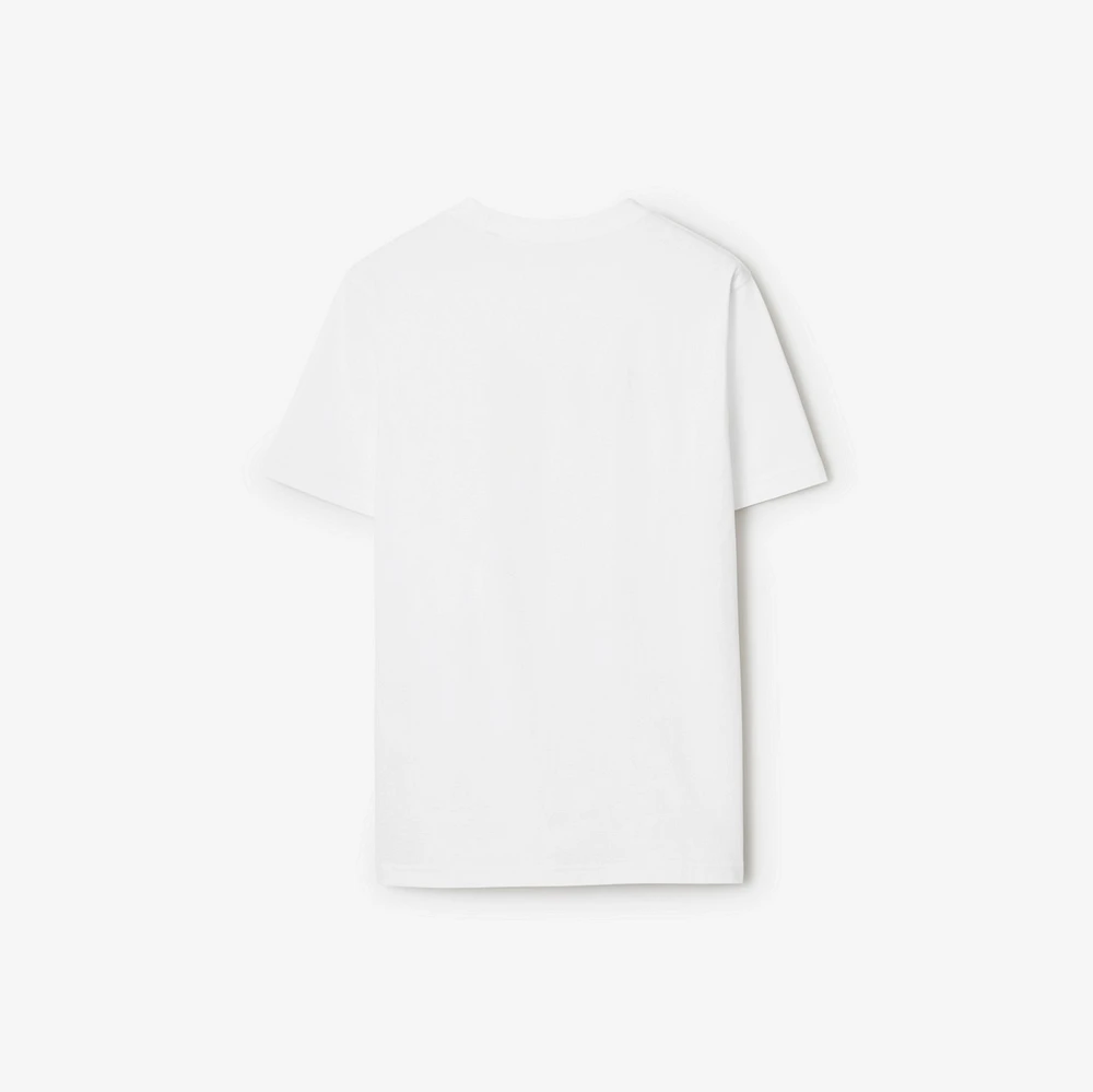 Logo Cotton T-shirt in White - Women | Burberry® Official