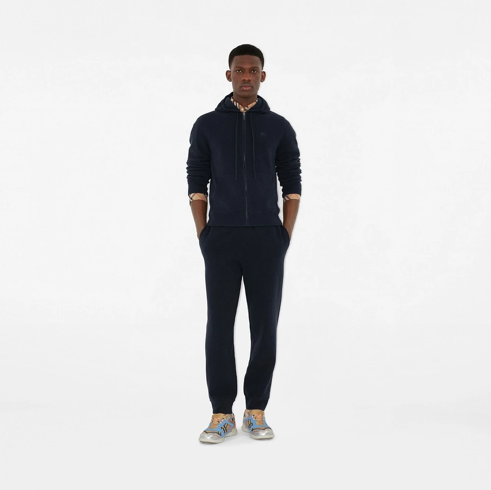 Cashmere Blend Zip Hoodie in Navy - Men | Burberry® Official