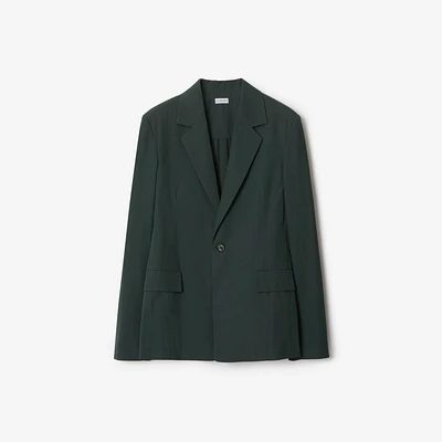 Wool Blend Tailored Jacket in Jungle - Men | Burberry® Official
