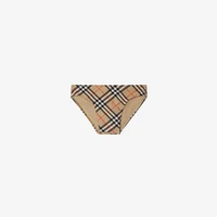 Check Swim Briefs in Sand - Men | Burberry® Official
