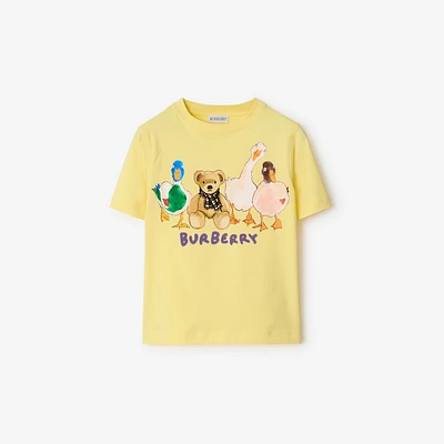 Thomas Bear and Friends Cotton T-shirt in Sherbet | Burberry® Official
