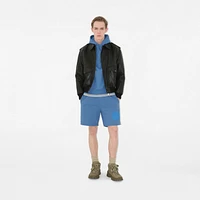 EKD Badge Cotton Shorts in Pool - Men | Burberry® Official