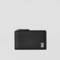 Grainy Leather TB Zip Card Case in Black - Men | Burberry® Official
