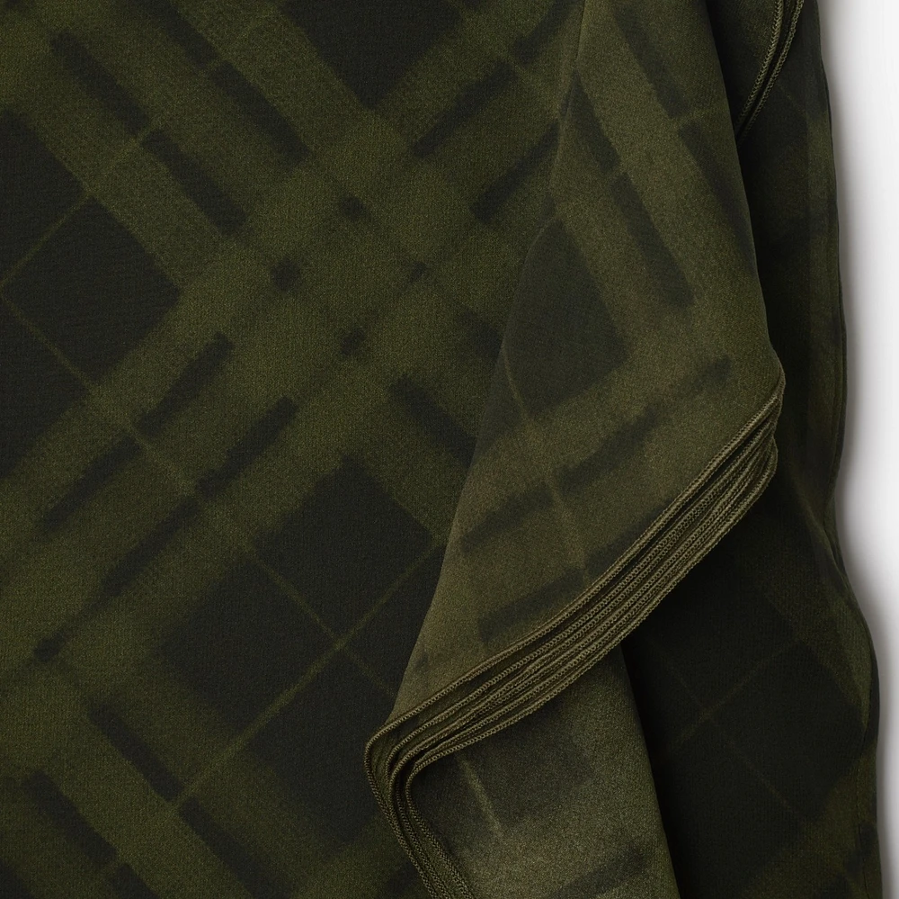 Check Silk Wrap Skirt in Oil - Women | Burberry® Official