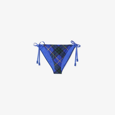 Check Bikini Briefs in Bright navy - Women, Cotton, Technical | Burberry® Official