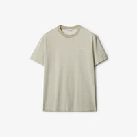 Striped Cotton T-shirt in Skylark - Men | Burberry® Official