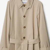 Long Gabardine Car Coat in Fossil - Men | Burberry® Official