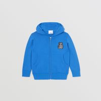 Thomas Bear Appliqué Cashmere Hooded Top Canvas Blue | Burberry