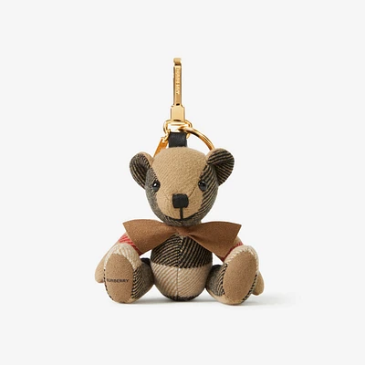 Thomas Bear Charm with Bow Tie in Archive beige - Women | Burberry® Official