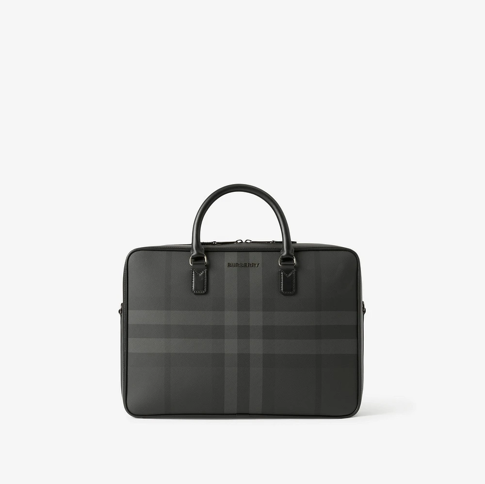 Ainsworth Briefcase in Charcoal grey - Men, Canvas | Burberry® Official