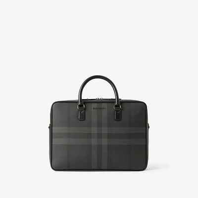 Ainsworth Briefcase in Charcoal grey - Men, Canvas | Burberry® Official