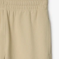 Check Label Cotton Jogging Pants in Nutmeg - Women | Burberry® Official