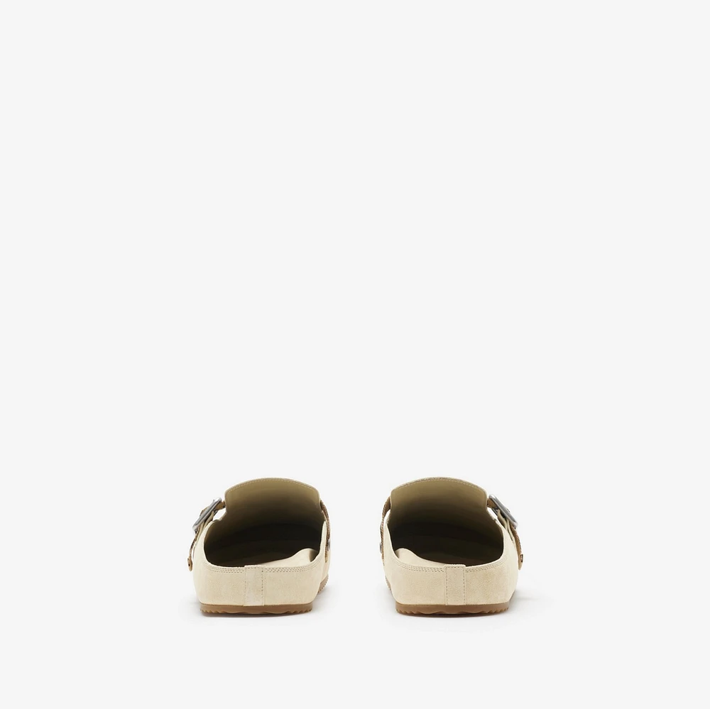 Suede Urchin Clogs in Bake - Men | Burberry® Official