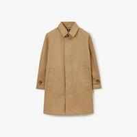 Reversible Check Gabardine Car Coat in Archive beige | Burberry® Official