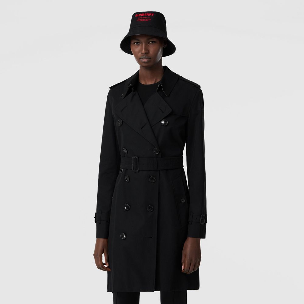 The Mid-length Kensington Heritage Trench Coat Black | Burberry® Official