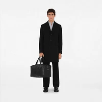 Embossed Check Duffle Bag in Black - Men | Burberry® Official