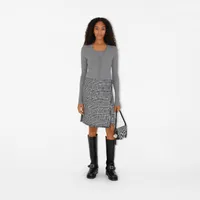 Cashmere Cardigan in Light grey melange - Women | Burberry® Official
