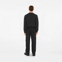 Cotton Blend Cargo Trousers in Black - Men | Burberry® Official