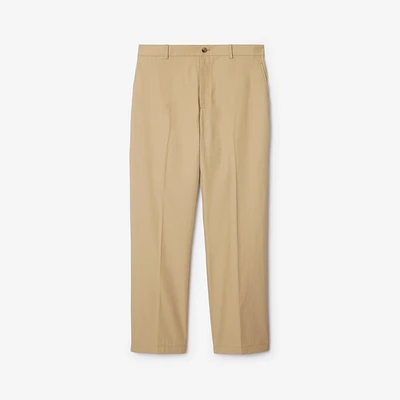 Cotton Chinos in Flax