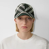 Check Baseball Cap in Ivy - Men | Burberry® Official