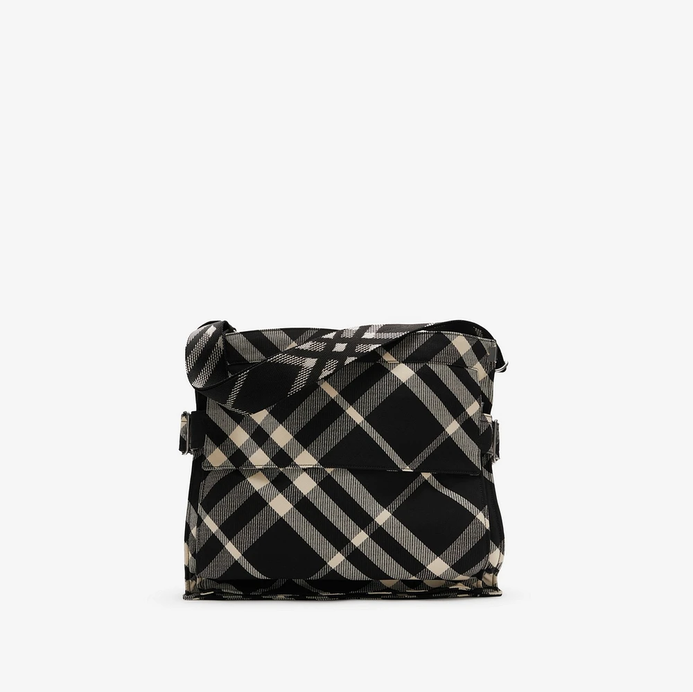 Medium Check Trench Tote in Black/calico - Men | Burberry® Official