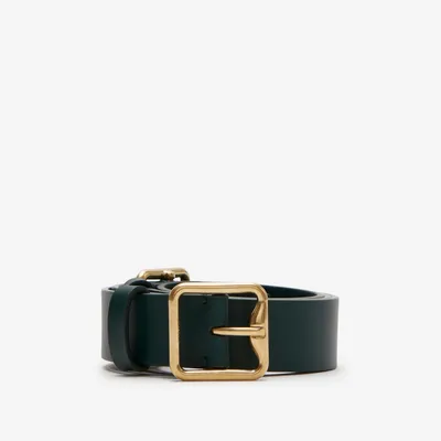 Leather Double B Buckle Belt in Vine - Women | Burberry® Official