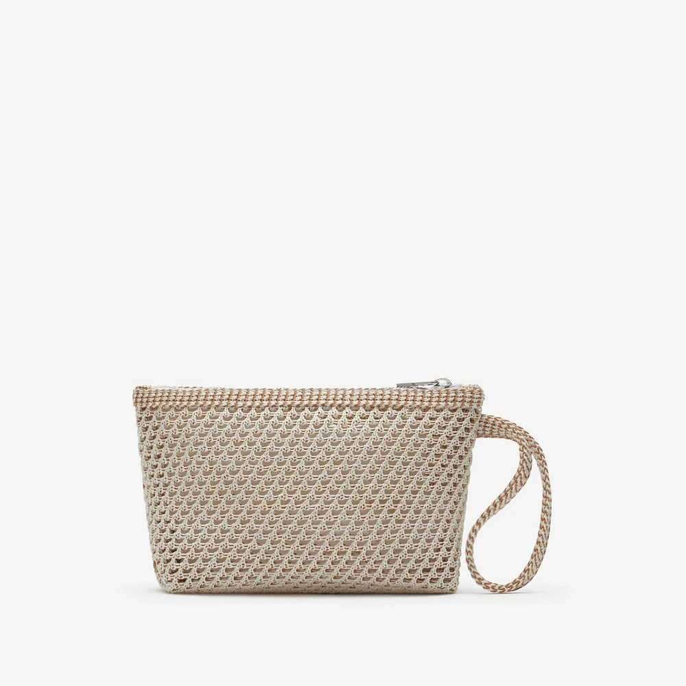 EKD Crochet Pouch in White/sand - Women, Nylon, Technical | Burberry® Official