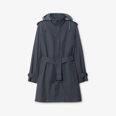 Mid-length Cotton Trench Coat in Magnet - Men | Burberry® Official