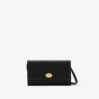 Cotswolds Strap Wallet in Black - Women, Leather | Burberry® Official