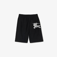 EKD Cotton Shorts in Black - Men | Burberry® Official