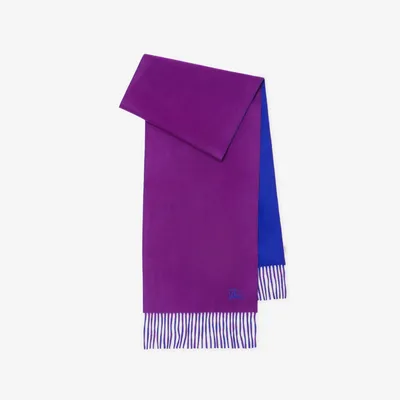 EKD Cashmere Reversible Scarf in Thistle/knight | Burberry® Official