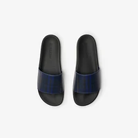 Check Slides in Midnight - Men, Technical | Burberry® Official