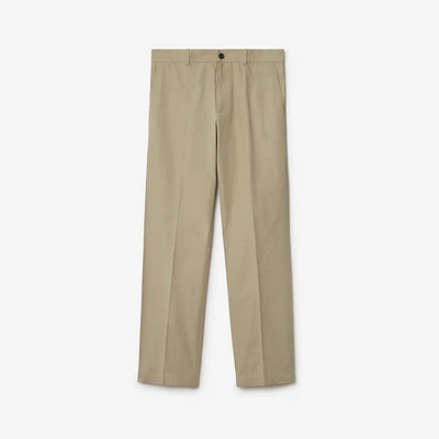 Cotton Chinos in Skylark - Men | Burberry® Official