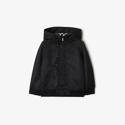 Nylon Bomber Jacket in Black | Burberry® Official
