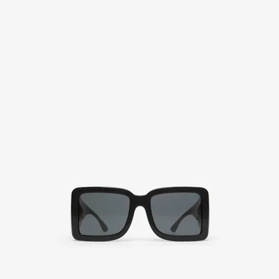 B Motif Square Frame Sunglasses in Black | Burberry® Official