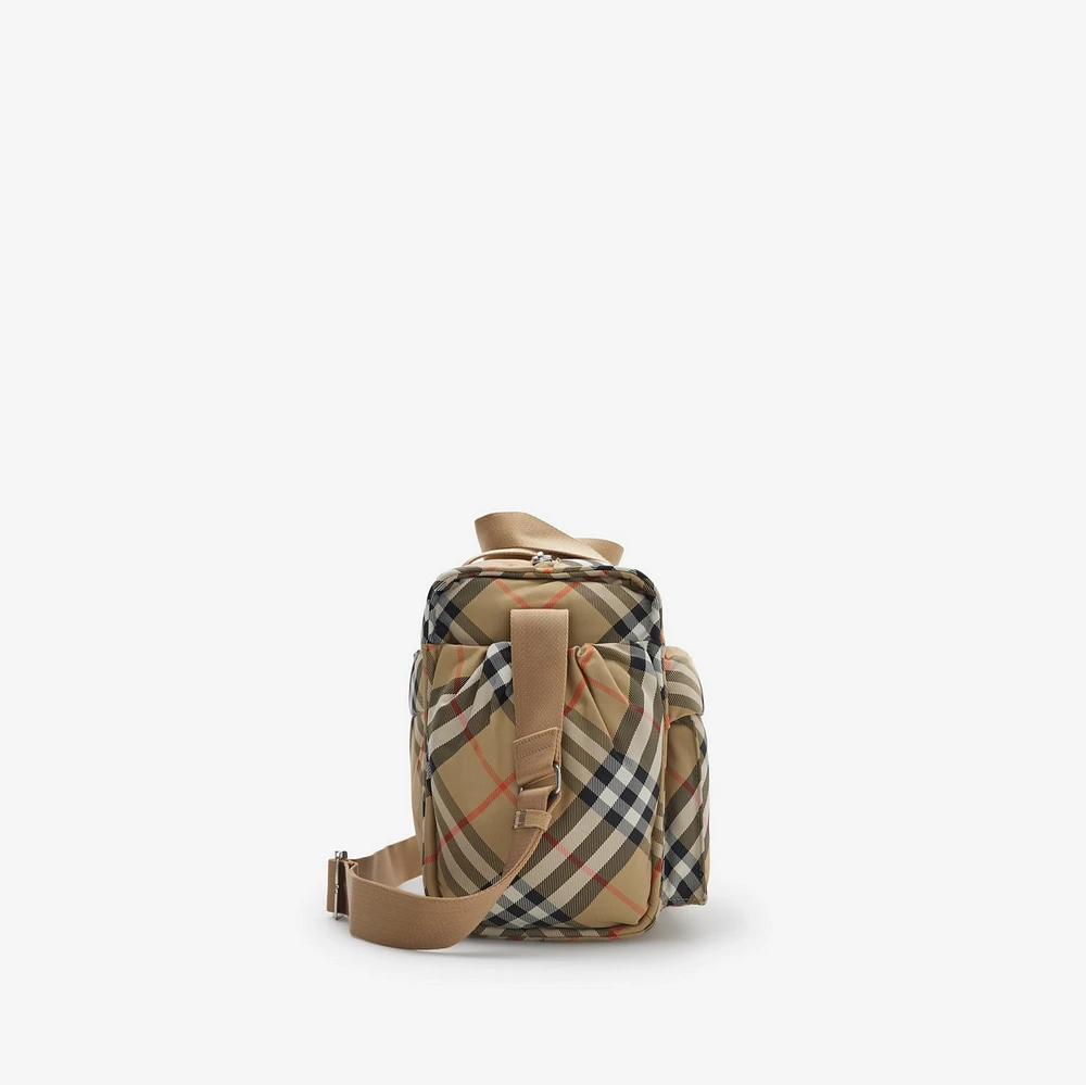 Check Baby Changing Bag in Sand - Children | Burberry® Official