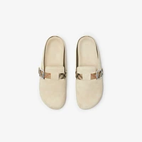 Suede Urchin Clogs in Bake - Men | Burberry® Official