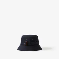 Cotton Gabardine Belted Bucket Hat in Coal blue - Men | Burberry® Official
