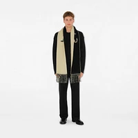 Reversible Logo Alpaca Wool Blend Scarf in Candle | Burberry® Official