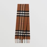 Exaggerated Check Cashmere Scarf – Online Exclusive in Dark Birch Brown - Children | Burberry® Official
