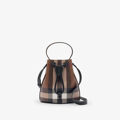 Mini TB Bucket Bag in Dark birch brown - Women | Burberry® Official