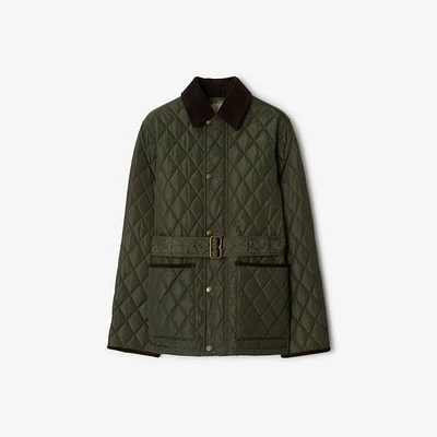 Quilted Nylon Jacket in Shale - Women | Burberry® Official