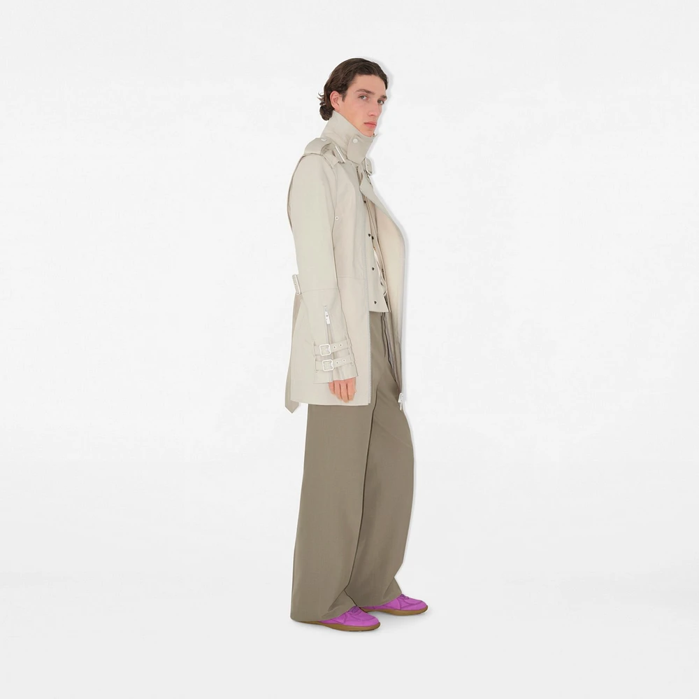 Bonded Cotton Trench Jacket in Sail - Men | Burberry® Official