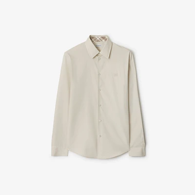 Slim Fit Cotton Shirt in Sail - Men | Burberry® Official
