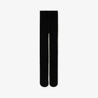 Ribbed Wool Blend Tights in Black | Burberry® Official