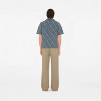 Relaxed Fit Check Cotton Shirt in Pewter - Men | Burberry® Official