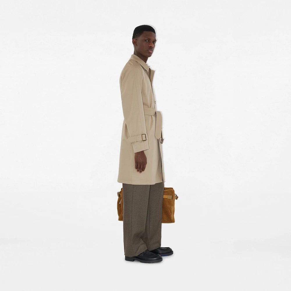 Long Gabardine Car Coat in Fossil - Men | Burberry® Official
