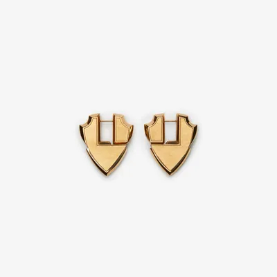 Shield Earrings in Gold